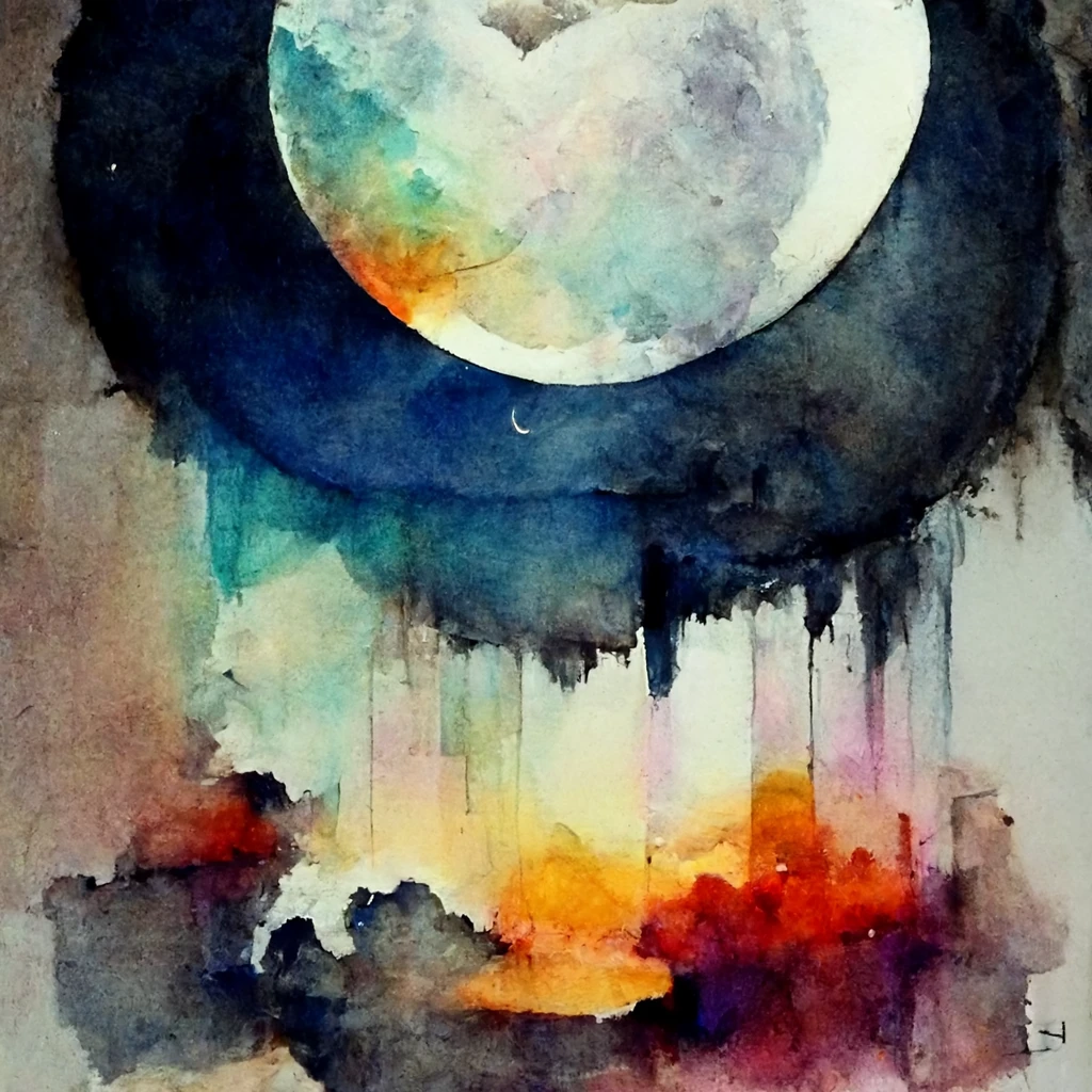 [Midjourney] абстрактный луна [Реалистичный]
